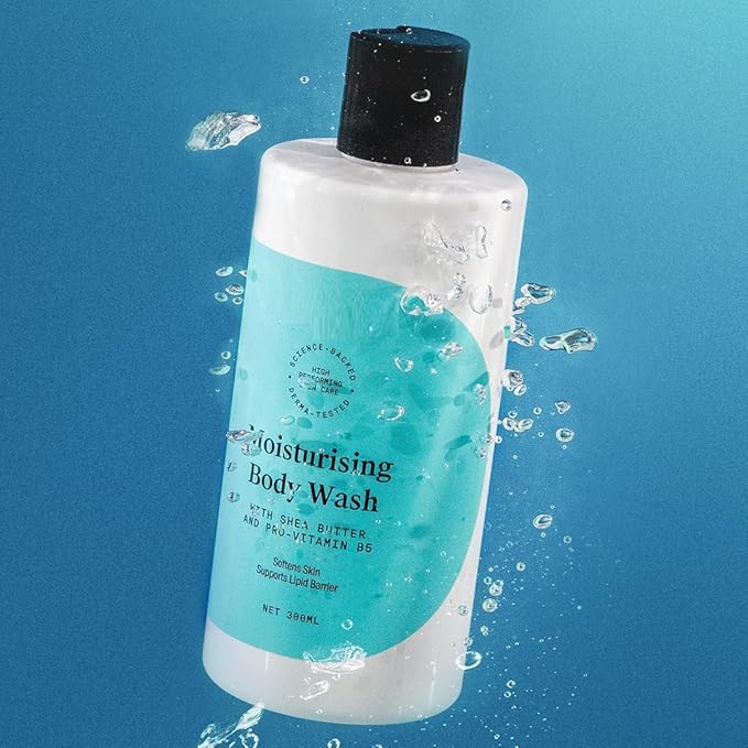 Body Wash for Dry Ski.n with Shea Butter &amp Glycerine | Protects Sk.in Barrier | Velvety Soft S.kin | Body Wash for Women &amp Men | Paraben &amp Silicone-Free | For All Sk.in Types | 300ml