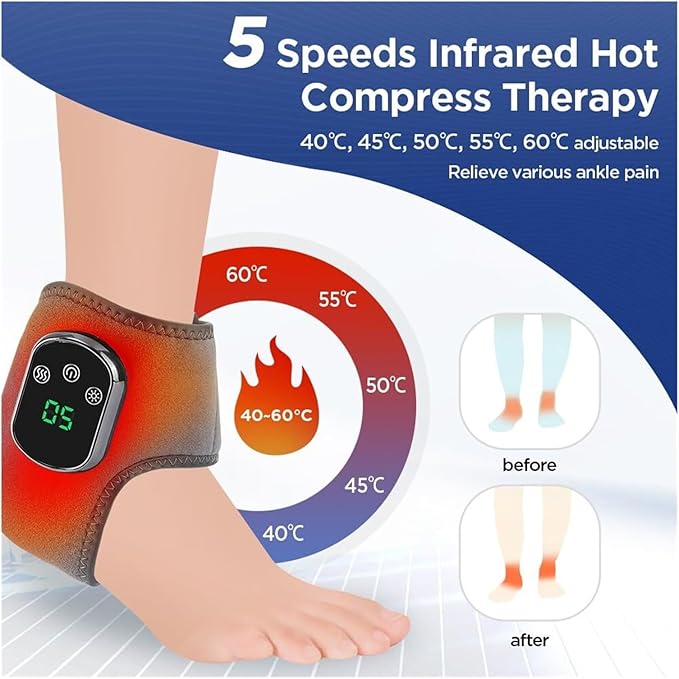 Triple Method Massager 3 in 1 Massager for Neuropathy 3 Vibration Mode5 Heat Leavel for Relax Feet (2PCS)
