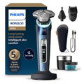 Philips Norelco Shaver i9000 Prestige Wet &amp Dry Electric Shaver Mystic Aqua SenseIQ Technology Triple Lift &amp Cut System 360 Rotating Dual SteelPrecision Blades Nose Trimmer XP9201/88
