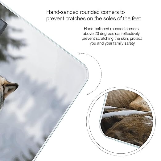 Snow Mountain Wild Wolf Smart Scale for Body Weight Accurate Bathroom Scale with LED Display Digital Weight Scales Weighing Machine High Precision Scales for Bath Home