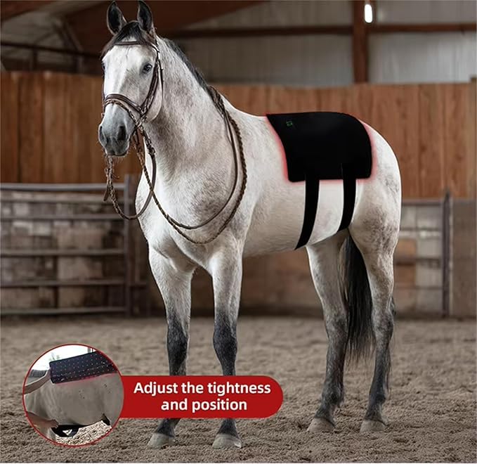 Horseback Red Light Therapy Device 660nm/850nm Adjustable Red Light Therapy Mat Near Infrared Light Device Relaxes Muscles and Promotes Healing