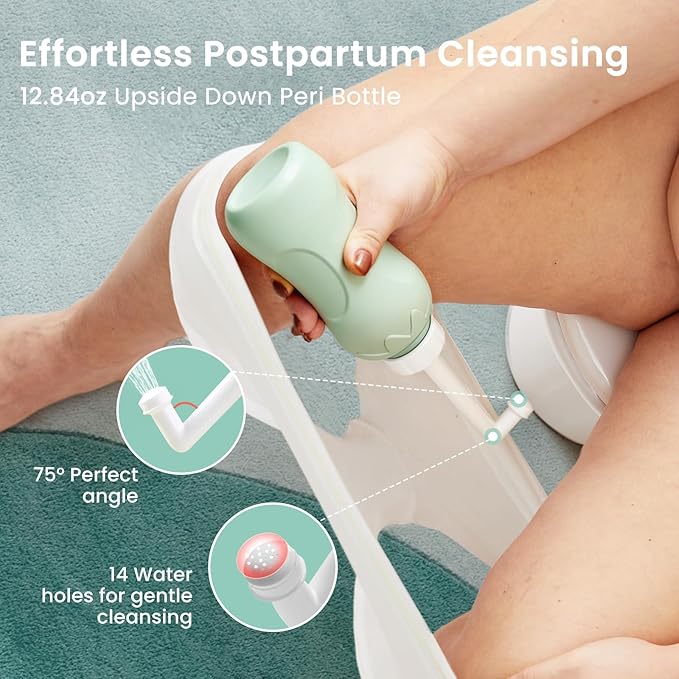 Grownsy 15pc Postpartum Essentials Recovery Kit | Postpartum Kit for Women | Includes 5 Postpartum Pads 5 Disposable Underwear 2 Ice Packs Peri Bottle Perineal Spray &amp 28 Cooling Pad Liners