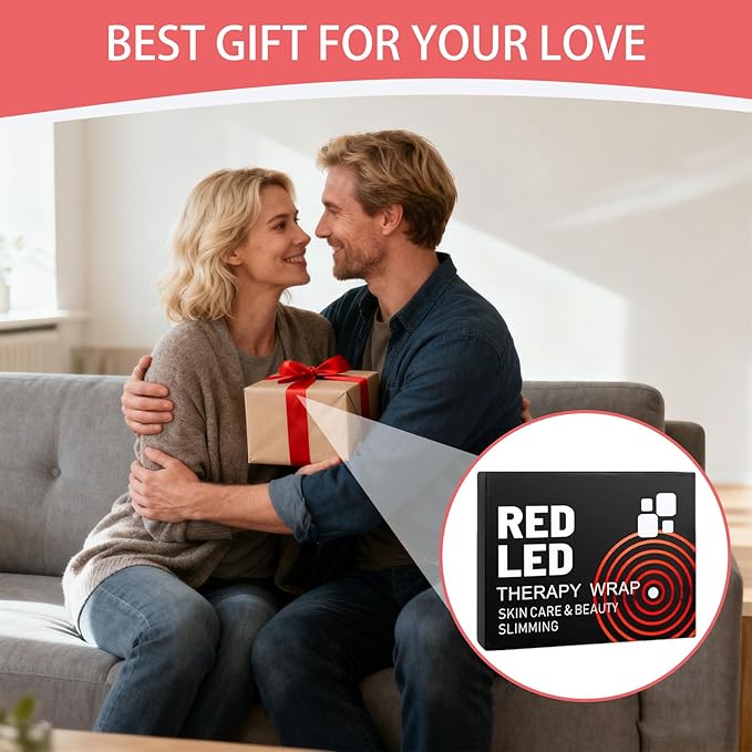 Red Light Therapy Belt with 105 LEDs 51”x 7” 660nm &amp 850nm Red Light Therapy for Body Wired &amp Wireless Controller with Timer and Intensity Adjustable for Body Waist Back Shoulder Leg Knee (B