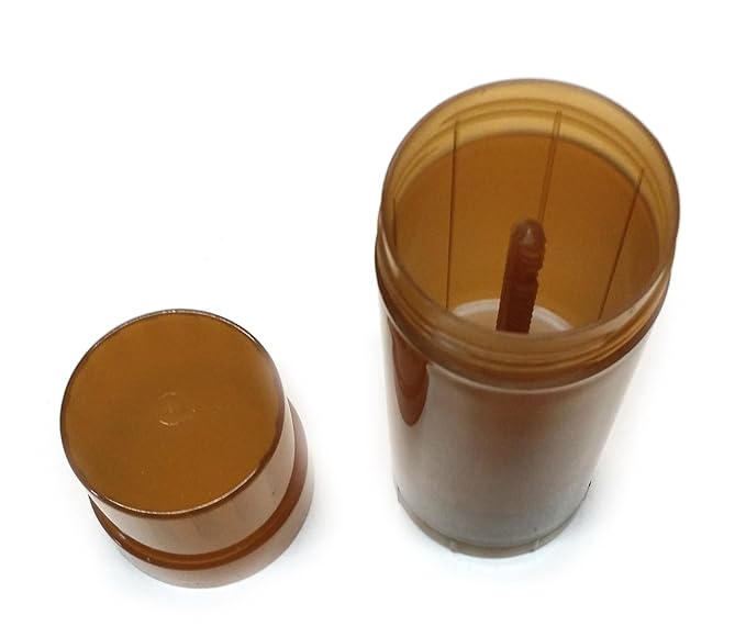 (24) Empty Clear Plastic Deodorant Containers (Brown) - 2.2 Oz Cylinders