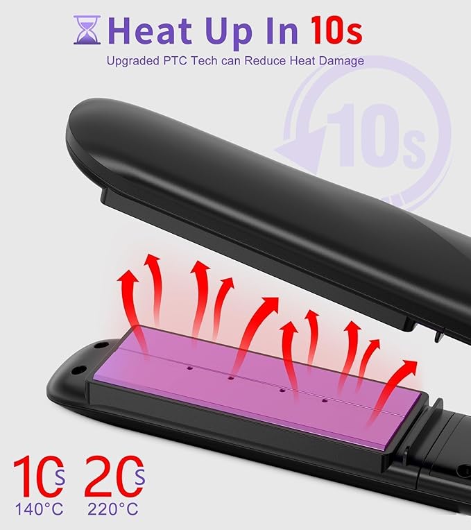 Steam Straighteners for Hair Professional Salon Titanium Vapor Straightening Irons High-end Salon Water Light Steam Flat Iron | 24 Hour Anti-frizz | Make Hair Smooth and Adds Shine