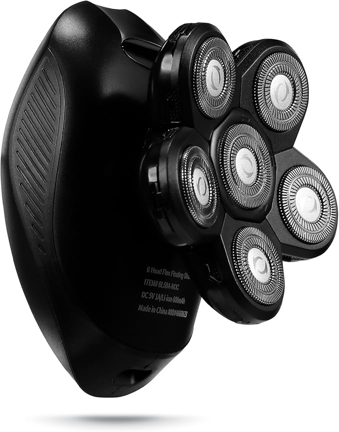 Bally 6 Head Floating Shaver Total Grooming with 6-in-1 Multi-Functional Electric Floating Shaver 6 Heads LED Display Lithium Rechargeable 50 Min Usage