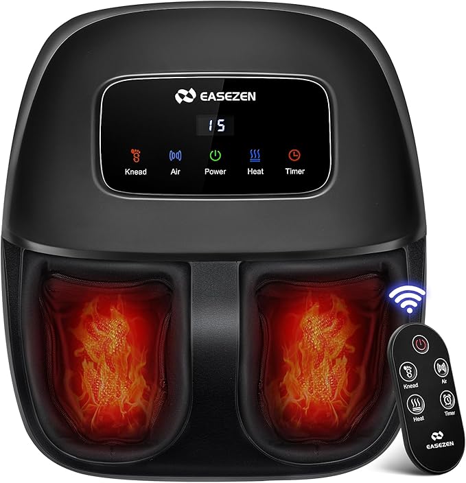 Foot Massager Machine with Heat Shiatsu Foot Massager with Remote 2026 Upgraded Deep Kneading for Plantar Fasciitis Neuropathy Birthday Gifts for Women Mom Men Dad Up to Foot Size 14