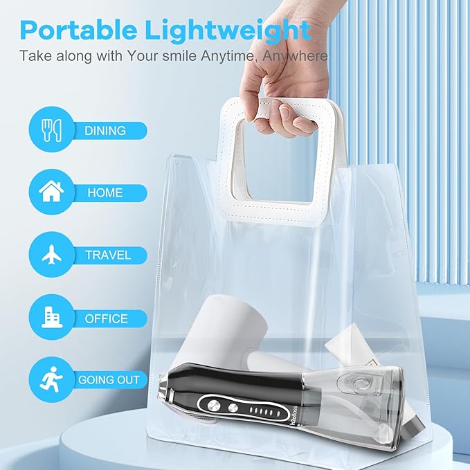 Upgrade Water Flosser by H2ofloss and Breath Freshening Tablets – All-in-One Solution for Deep Cleaning and Healthy Smiles