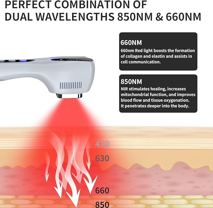 Pet Red Light Therapy Device for Dogs &amp Cats Deep Penetrating Dual-Wavelength LED 16 Red Chips and 16 Infrared Chips for Pain Relief Healing Arthritis – Handheld Vet-Grade Home Use
