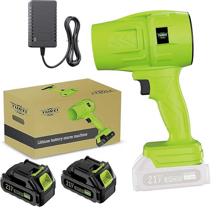 Cordless Blower Durable casing Adjustable Speed Portable Fast Charging Lithium Battery (2 Batteries+Accessories)