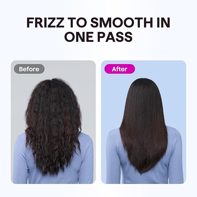 PRO Infrared Wide Flat Iron Hair Straightener Version LCD Display Hair Straightening and Curling Iron Dual Purpose Salon Tool Anti-Scald Gifts for Women Lovers or Friends