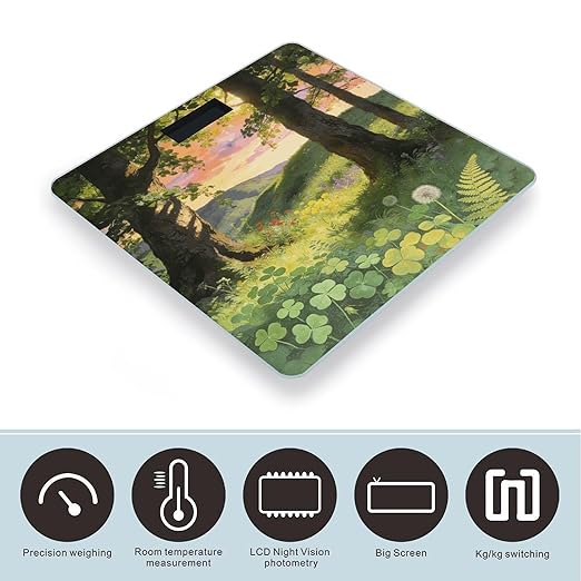 Everything Grows Smart Scale for Body Weight Digital Bathroom Scale Toughened Glass Weight Scale with Large LCD Backlight Display High Precision Scales Weighing Machine