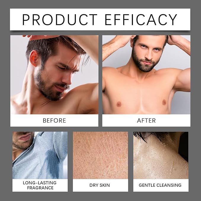 Body Wash For Men Men's Shower Gel Deep Cleansing Pore Care Moisturization (1pcs)
