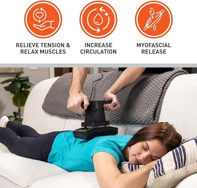 Body Sport Therapeutic Variable Speed Professional Vibrating Massager for Pain &amp Aching Muscle Relief – High-Powered Effective Chiropractic Myofascial Release Tool &amp Trigger Point Therapy