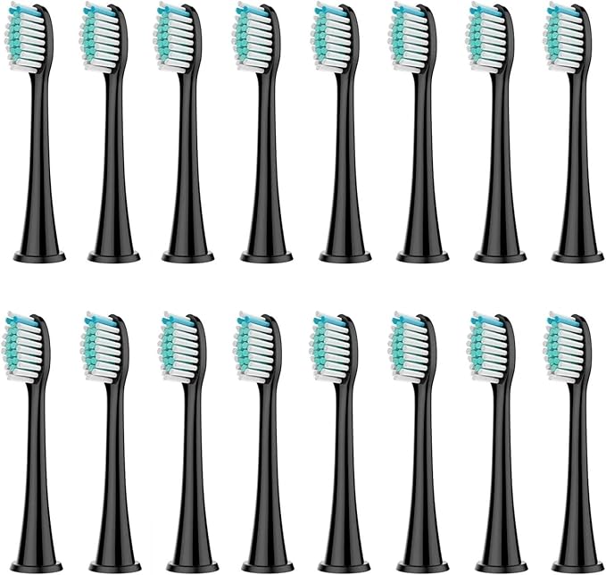 15/20Pcs Replacement Brush Heads Compatible for Philips Sonicare HX3/HX6/HX9 Series Electric Toothbrush HX6064(16Pcs Black)