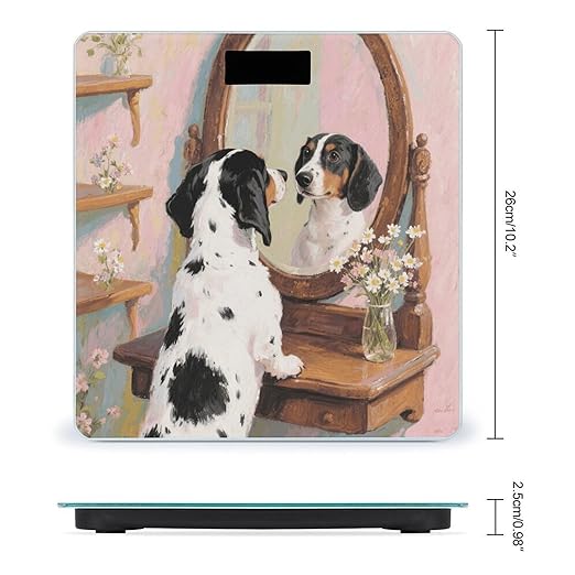 Dachshund Dog Bathroom Scale for Body Weight LCD Display Digital Bathroom Scale Tempered Glass Bathroom Weight Scales Fashion Smart Scales for Home Bedroom 400 Lb