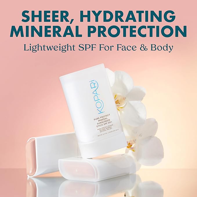 Kopari Pure Protect 100% Mineral Sunscreen Stick SPF 50+ &amp Sunglaze Sheer Setting Mist Sunscreen SPF 50