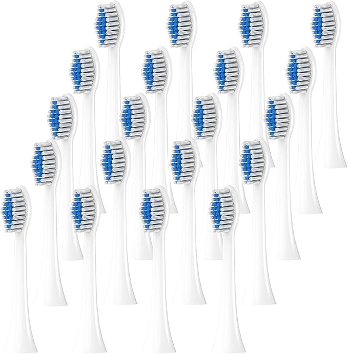 4/8/12/20 Pcs Soft Brush HeadsCompatible for Philips Electric Toothbrush Replacement Toothbrushes Head Refill for 1100 2100(White-20 Pcs)