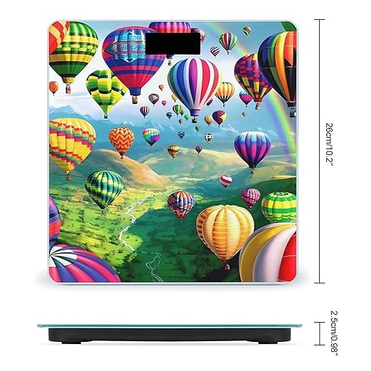Hot Air Balloons Scale for Body Weight Digital Bathroom Scale Precision Smart Weighing Scales with Clear LED Display Accurate High Precision Scales Weighing Machine