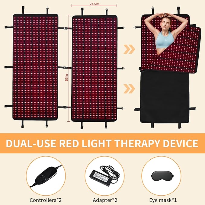 2025 New Dual Wavelength LED Beads 660nm&amp850nm Red Light Therapy Mat Full Body Used to Relieve Pain