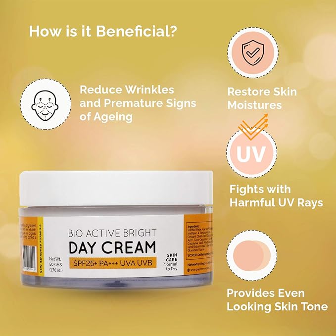 BioActive Bright Day Cream with SPF 25 PA+++ UVA/UVB Protection 50gms