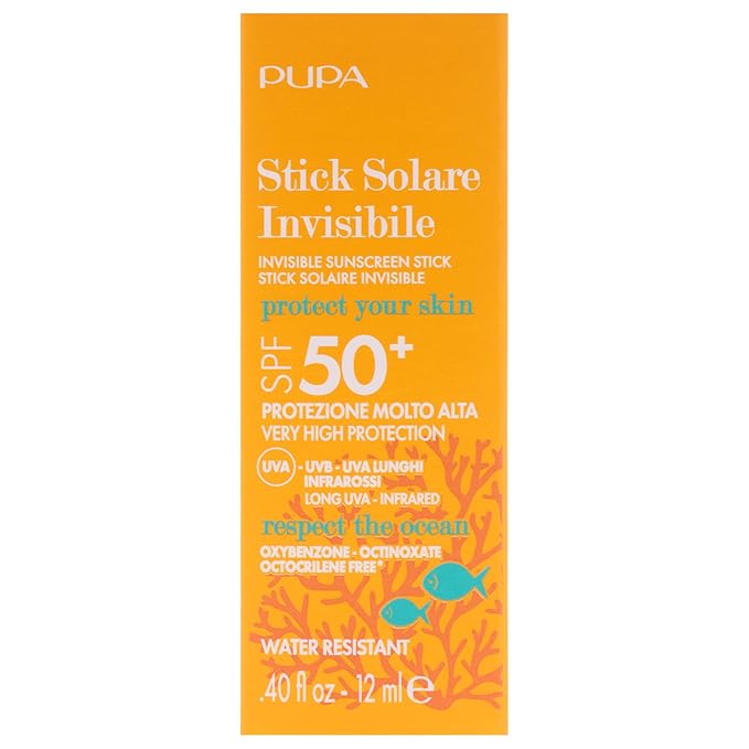 Invisible Sunscreen Stick SPF 50 Plus by Pupa Milano for Unisex - 0.4 oz Sunscreen