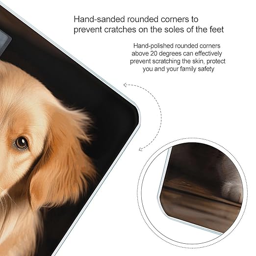 Dog and Cat Digital Bathroom Scale for Body Weight Weighing Scale with Backlit LCD Display High Precision Measurements &amp Measures Weight Up to 180kg