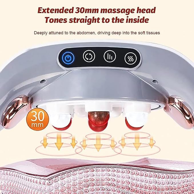 BianStone Abdominal Massager Automatic Abdominal Kneader with LCD Display 2000 MAh Long Battery Life 5 Modes 3 Levels of Intensity Relief of Abdominal Back Neck and Leg Pains