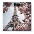 Eiffel Tower Blossoms Scale for Body Weight Anti-Slip Tempered Glass Digital Bathroom Scales Clear LCD Display Weighing Scale Safe Rounded Corners Smart Scales