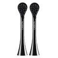 Curaprox Hydrosonic Brush Heads Black is White Carbon Duo – for Effective Plaque Removal &amp Whitening | Sonic Toothbrush Replacement Heads 2-Pack | Swiss Made