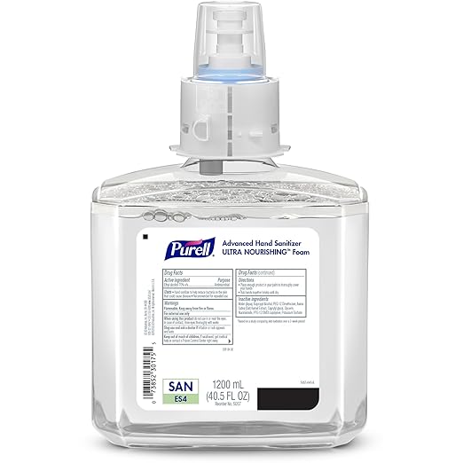 PURELL Advanced Ultra Nourishing Hand Sanitizer Foam Fragrance Free 1200 mL Refill for PURELL ES4 Manual Dispenser (Pack of 2) - 5057-02