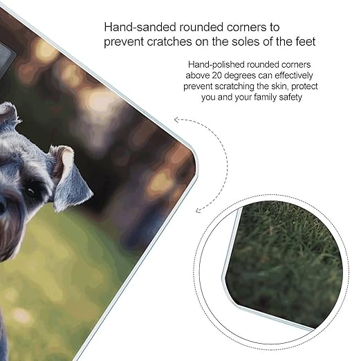 Adult Schnauzer Dogs Bathroom Scale for Body Weight Bathroom Weighing Scale with Backlit LCD Display Highly Accurate Measures Weight Up to 180kg