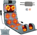 Full Body Massage Mat with Heat 10 Vibration Nodes Massage Chair Pad with 3 Heating Levels  Multifunctional Full Body Relaxation Seat Back Massager with Head Neck Foot Massage Pillow for Home Office