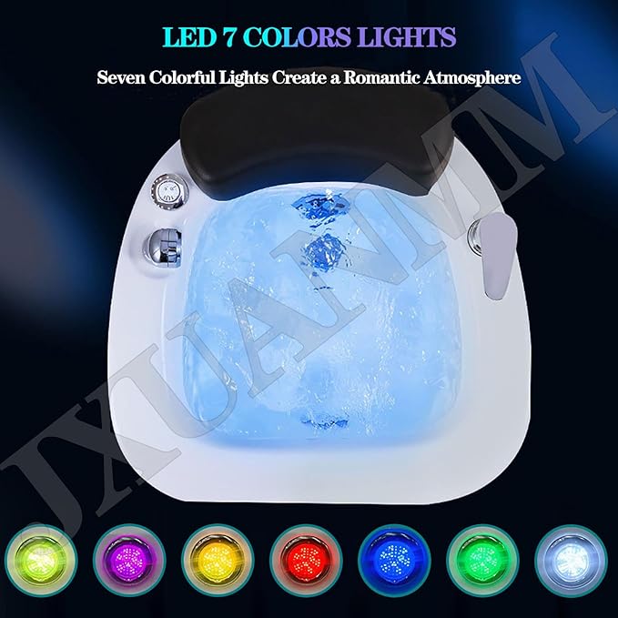 Portable Foot Spa Bathtub Acrylic Foot Bath Deep Foot Bath Spa with Massage can Automatically Drain and Adjust Hot and Cold Water Home Foot Spa Pedicure Bowl Foot Detox Bucket Tub for Treatme A