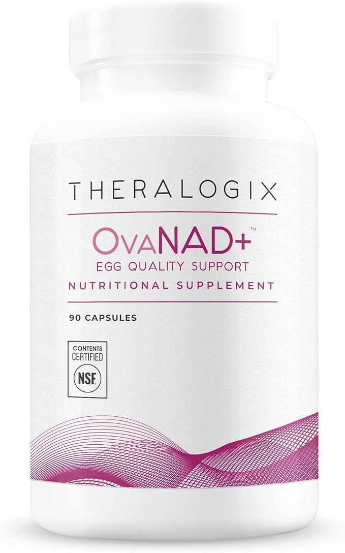 Theralogix OvaNAD+ Egg Quality Support Nicotinamide Riboside (NR) &amp Pterostilbene Supplement Supports Cellular Energy Ovarian Function &amp Reproductive Health 90-Day Supply 90 Count