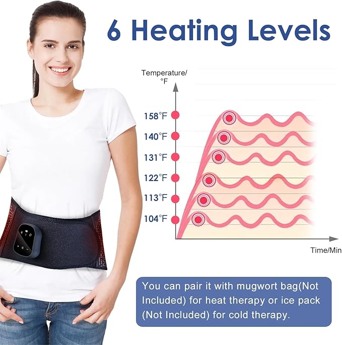 Lower Back Massager Heating Pad Cordless Heating Pad 1Pcs