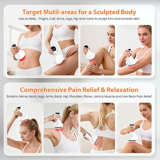 Body Sculpting Machine Lymphatic Drainage Massager &amp Anti Cellulite Massage Tool Helps Reduce Stretch Marks &amp Cellulite Targeted Relief for Sciatica Nerve Hip Joint &amp Muscle and Lowe