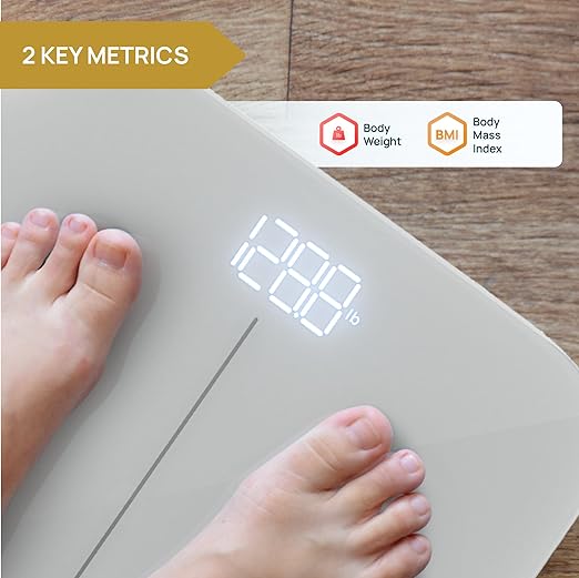 INEVIFIT Bathroom Scale Highly Accurate Digital Bathroom Body Scale Measures Weight up to 400 lbs. Includes Batteries