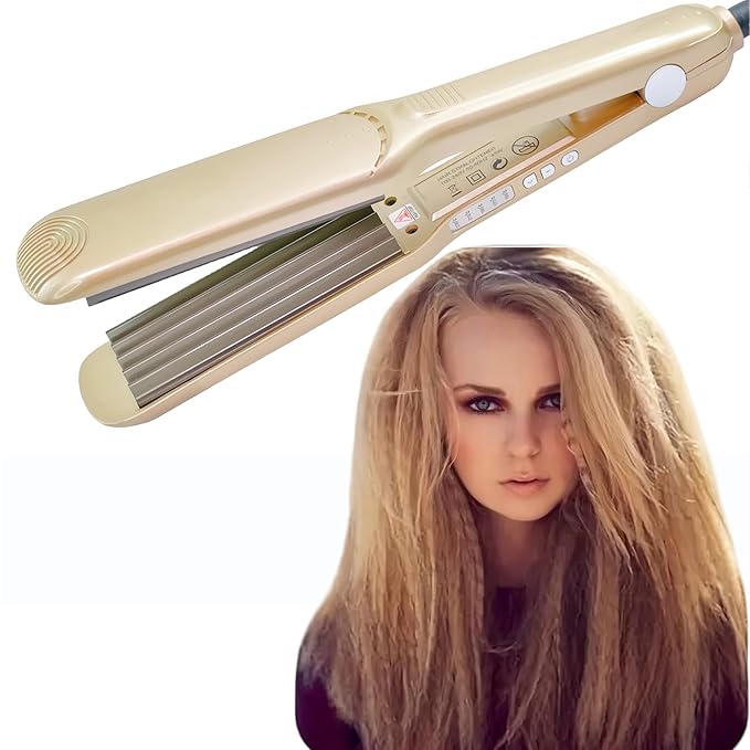 Hair Crimper for Women Ceramic Crimper Tool Corrugation Curling Iron Hair Straightener Crimping Iron for Short and Long Hair Volumizing Fluffy Hairstyle Tools