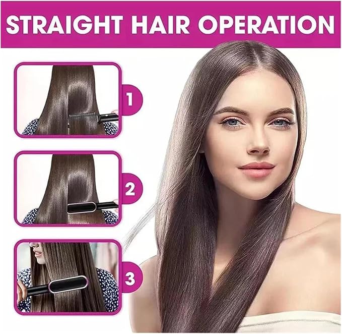 Five Temperature for Quick Heating of The Straight Hair Brush(RedAU)