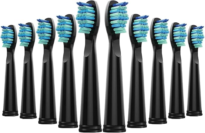 10Pcs Toothbrush Replacement Heads Compatible for FW 910/507/958/515/949/575/551(10pcs White)