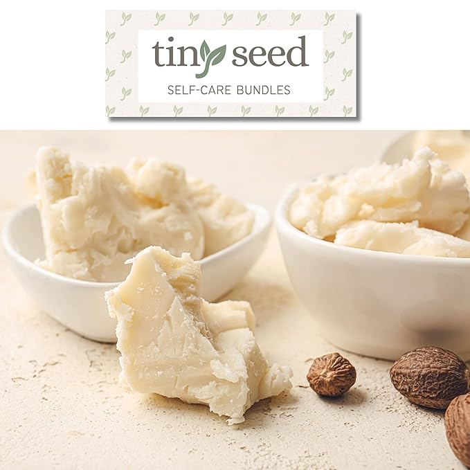 TINY SEED 2-Pack of Shea Body Wash. Raw Shea Butter &amp Mafura Oil Moisturizing Body Wash Cleanser For Men. Two 15 oz. Bottles Bundled with Natural Loofah Exfoliating Body Scrubber.