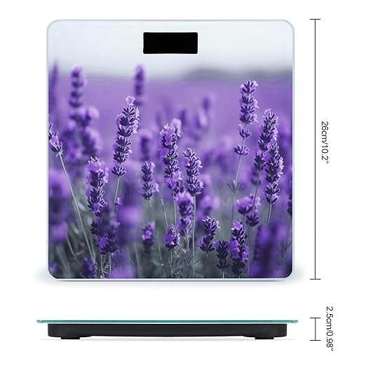 Purple Lavender Weight Scale for Body Weight Digital Bathroom Scale High Capacity Accurate Digital Weighing Scales and Easy-to-Read on Backlit LCD Display Scales