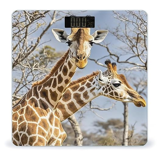 Giraffe Scale for Body Weight Highly Accurate Digital Bathroom Body Scale Digital Bathroom Scales for People Anti-Slip Large LCD Display Smart Scales