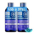 Concentrated Water flosser Rinse &amp mouthwash Teeth WHITENING | Add to Water Flossers| Fruit Flavor | 2 Pack = 33.8 fl.oz | Peroxide Free. Made in USA