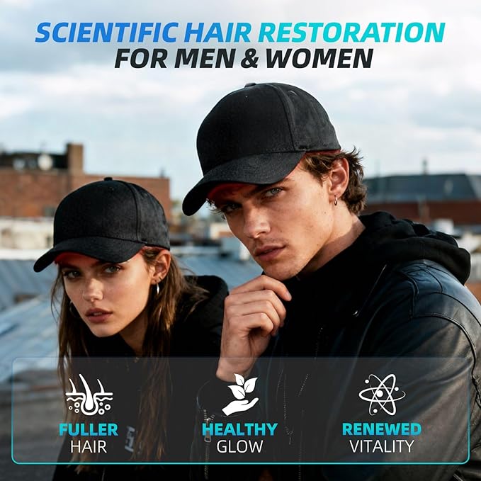 2026 Upgrade Wireless Laser Cap for Hair RegrowthRechargeable Red Light Therapy for Hair Growth