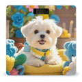 Cute Maltese Puppy Weight Scale Highly Accurate Digital Weighing Scale with Large LCD Display Smart Bathroom Scales for Home Bedrooms and Gift Giving