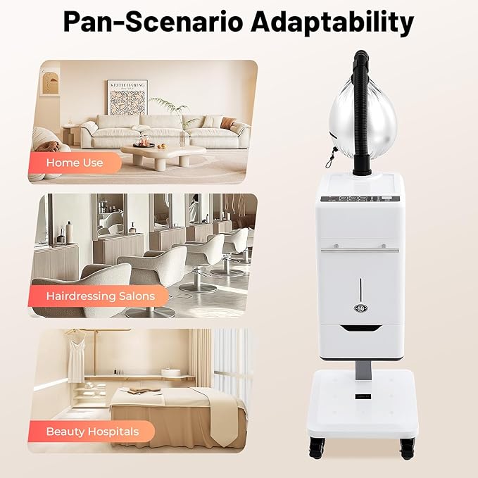 500W Nano Hair Steamer Machine Anion Hair Color Processor/10 Pc Hair Steamer Cap