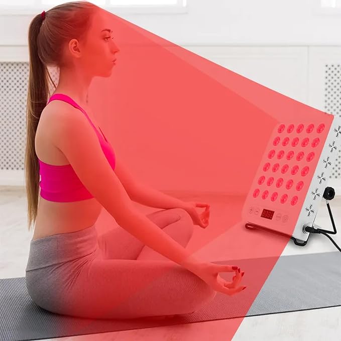 Red &amp Near Infrared Light Panel for Half Body and Targeted Area – Therapy Device 660nm 850nm (150 Watts - 30 LEDs)