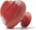 Heart Face Clean Pro⁺ - Electric Silicone Facial Scrubber for Acne with 7000+ Sonic Pulses - IPX7 Waterproof Rechargeable Exfoliator with Slip-Free Grip 3 Speed Settings &amp Phthalate-Free - Cherry